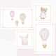 Kit Pôster Adesivo Balões Ursinha Rosa 4 peças - imagem 5