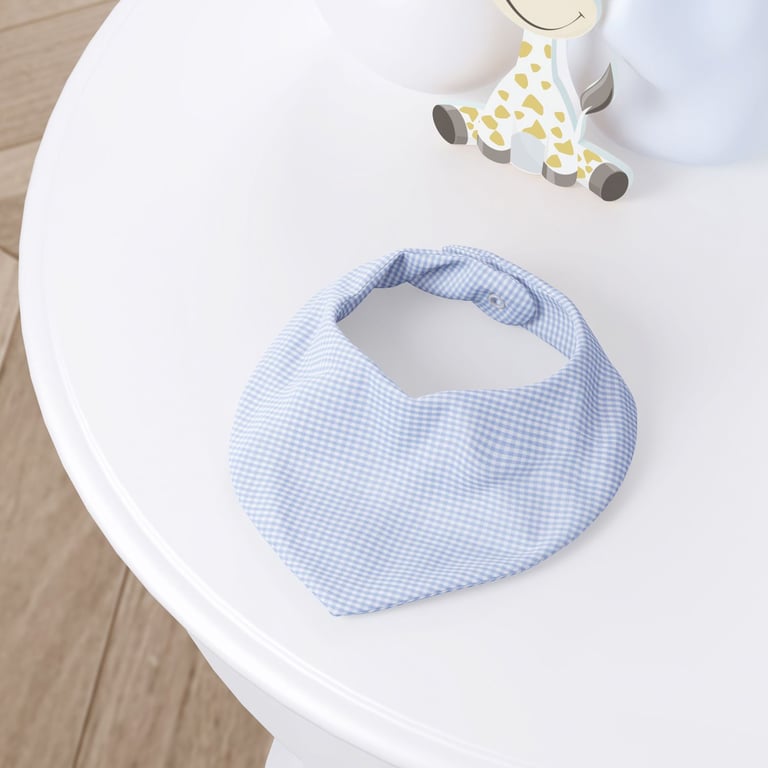 Babador Bandana Xadrez Azul Marinho