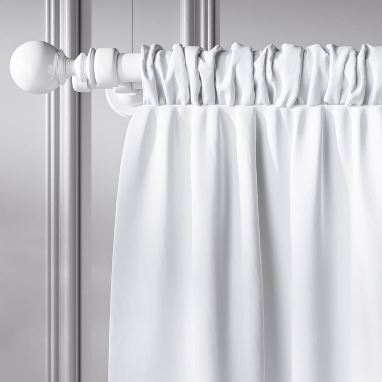 Cortina Clássica com Laços Rosa e Branco