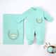 Saída Maternidade Realeza Verde Água 02 Peças - imagem 6