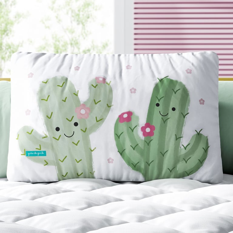 Almofada Retangular Cactos em Flor