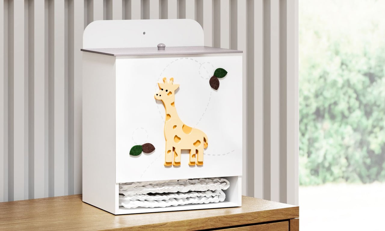 Porta Fraldas MDF Girafinha Safári Baby — vista alternativa