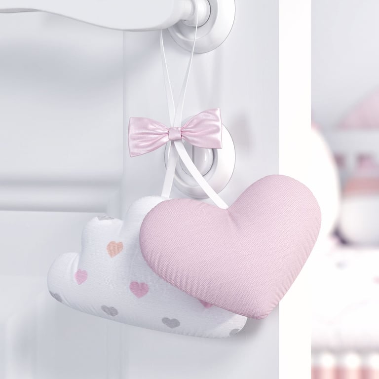 Enfeite para Puxador Nuvem e Coração