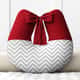 Almofada Amamentação Vermelho Chevron com Laço - imagem 4