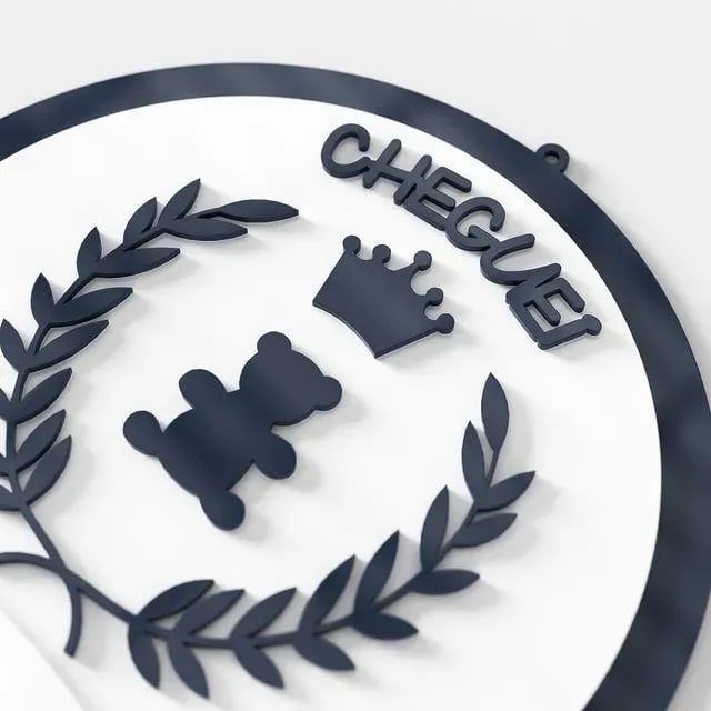 Porta Maternidade Personalizado Realeza Marinho - Matheus — vista alternativa