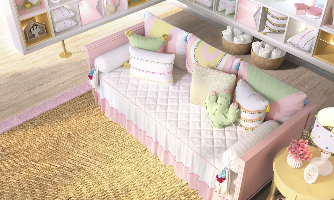 Kit Cama Babá Amiguinhas Lhamas — vista alternativa