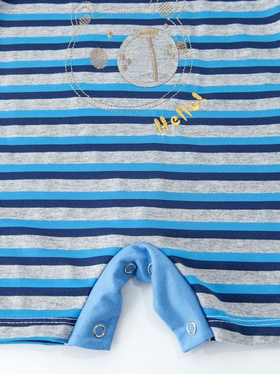 Macacão Curto Listrado Bebê — vista alternativa