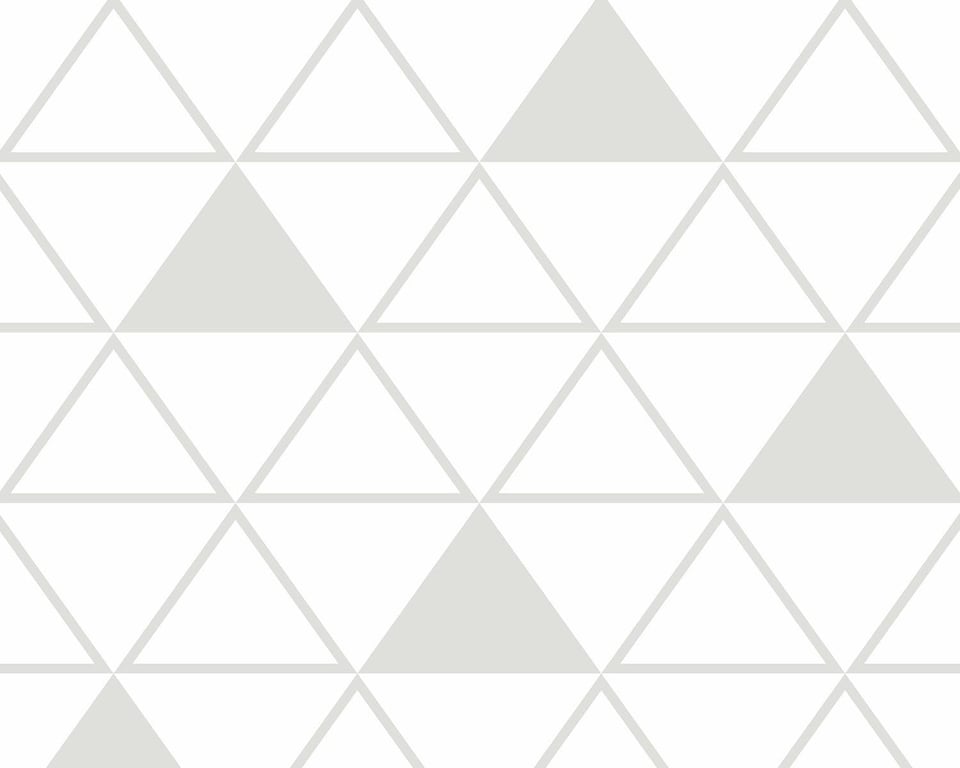 Papel de Parede Maxi Triângulos Cinza