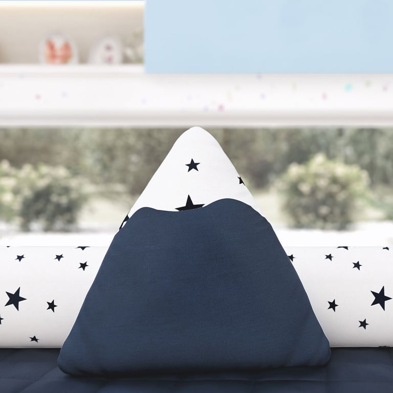 Almofada Montanha Estrelinhas Amarelo 25cm