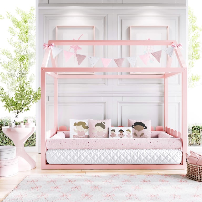 Kit Montessoriano Bailarinas Baby com Edredom Branco