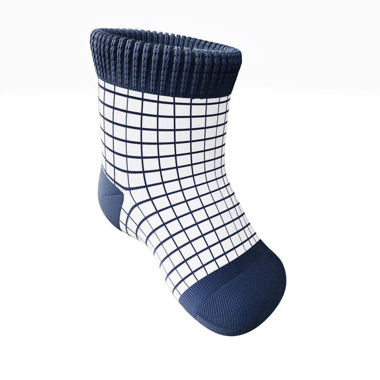 Meia Bebê Grid Azul Marinho — vista alternativa