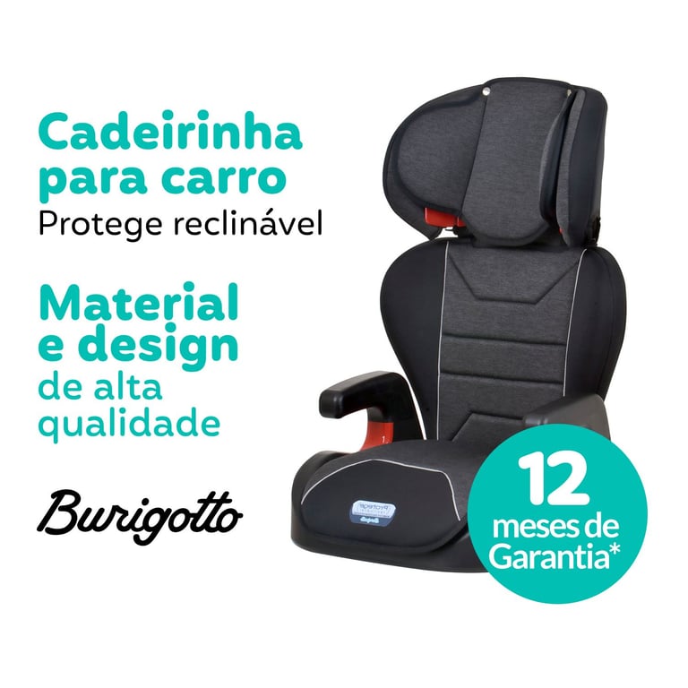 Cadeirinha de Carro Protege Reclinável Mesclado Preto — vista alternativa