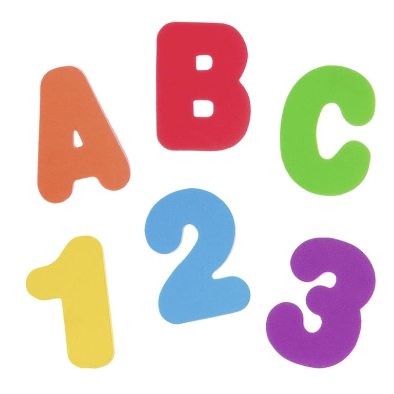 Brinquedo de Banho Letras e Números