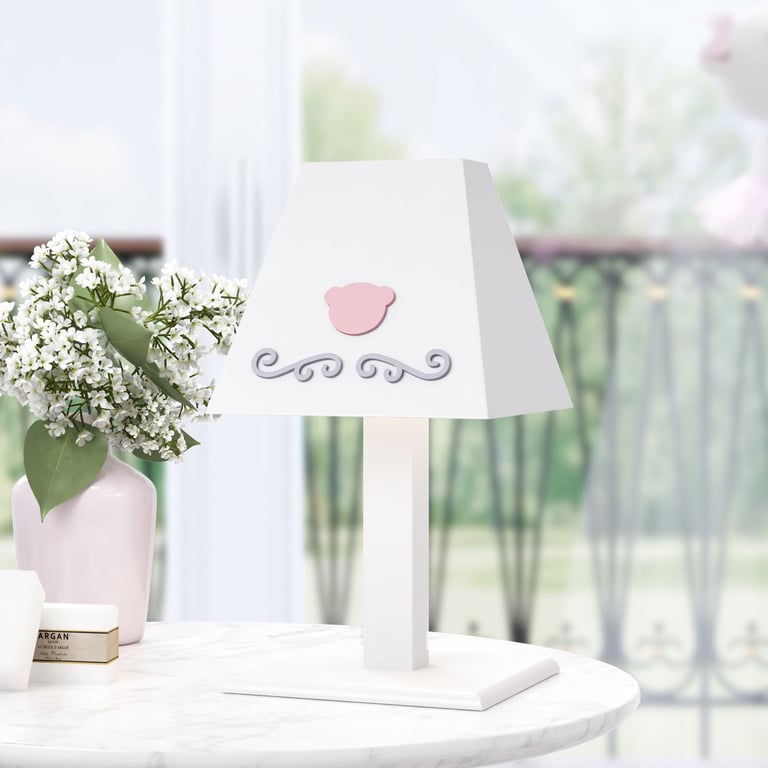 Abajur MDF Urso Luxo Azul