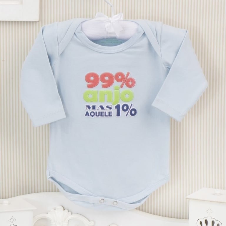 Body Manga Longa Aquele 1% Azul Tam M — vista alternativa