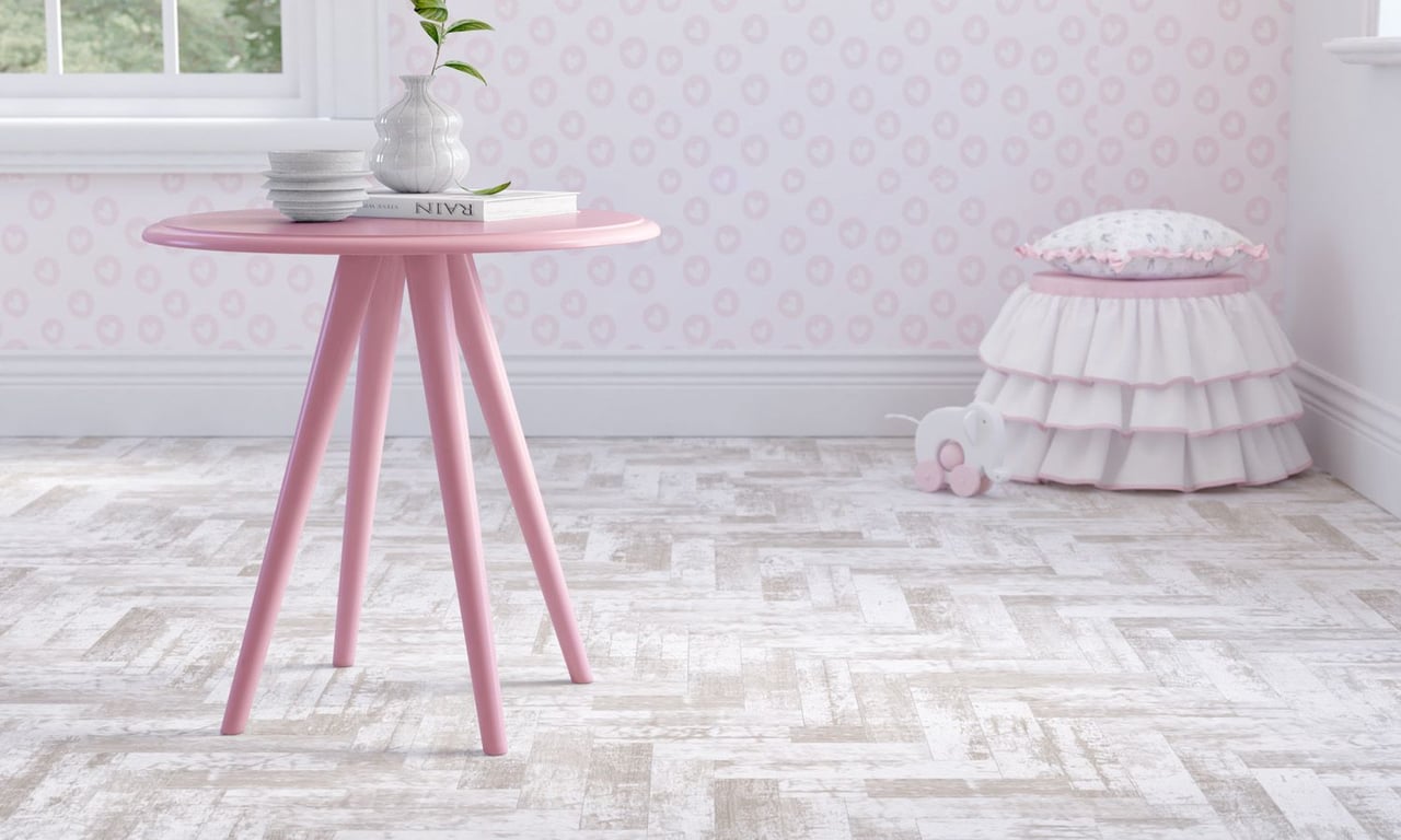 Mesa de Canto Pés Palito Rosa