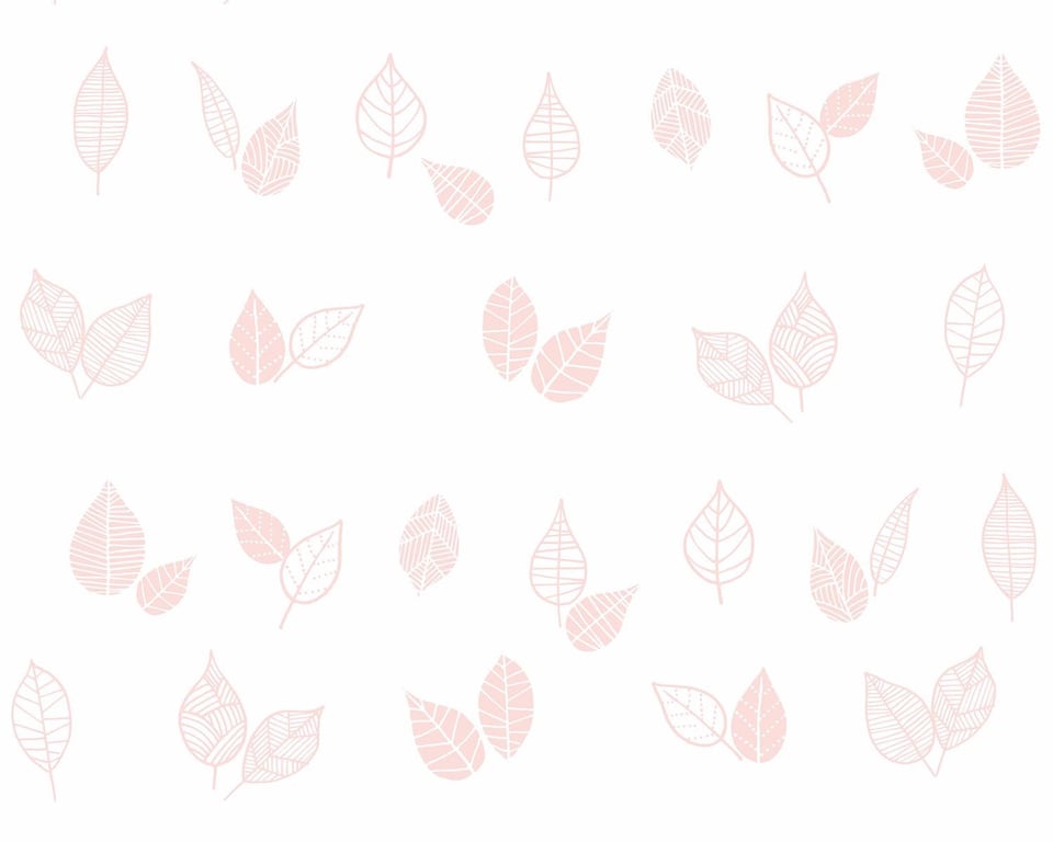 Papel de Parede Folhas Rosa