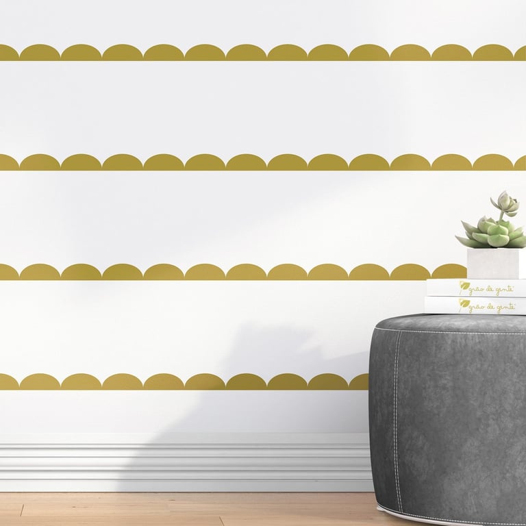 Papel de Parede Montanha Amarelo Mostarda