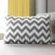 Almofada Retangular Tricot Chevron Cinza 45cm - imagem 1
