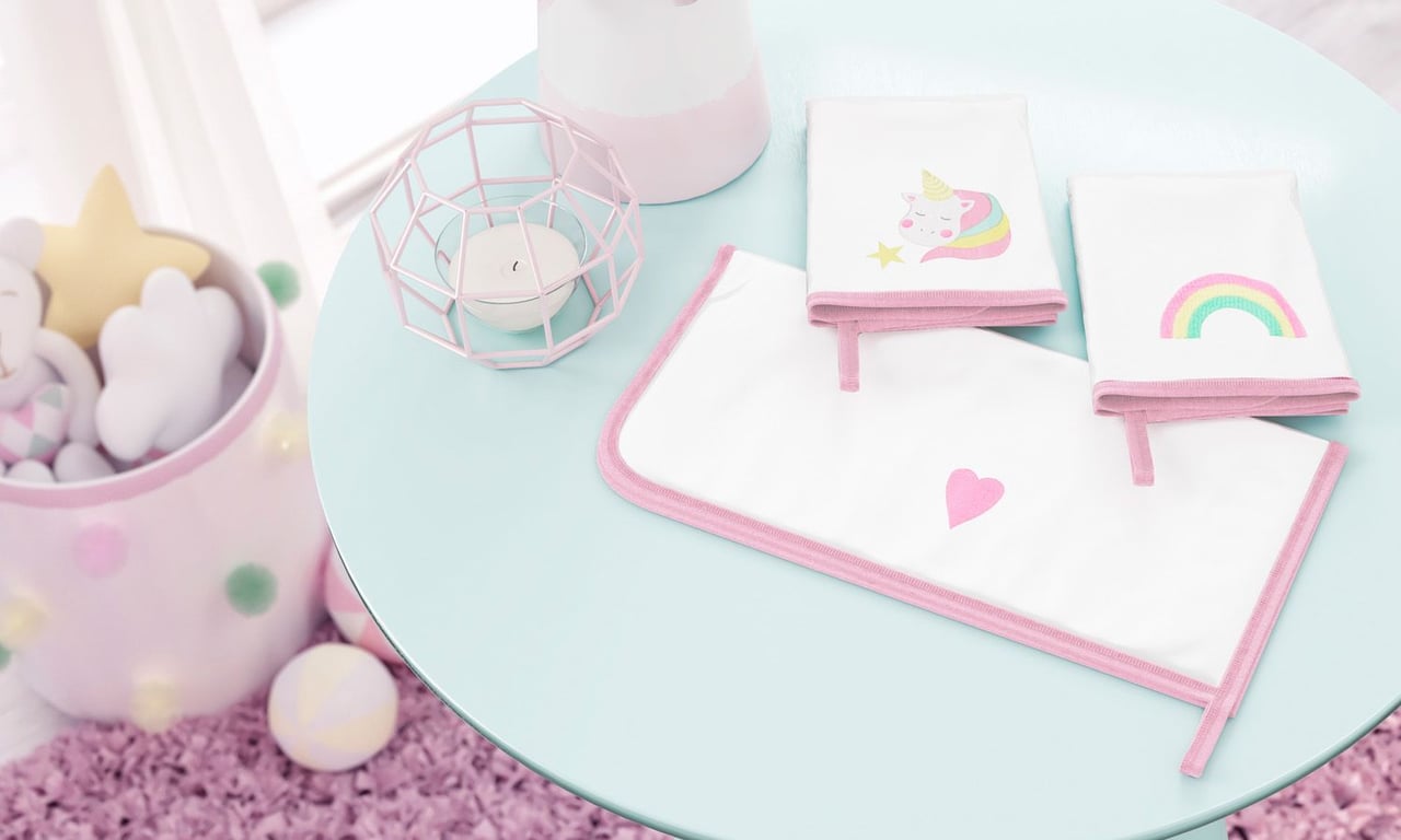 Jogo de Fraldas de Boca Malha Unicórnio — vista alternativa