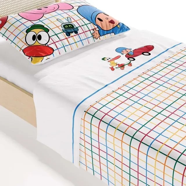 Lençol Berço Pocoyo Xadrez — vista alternativa