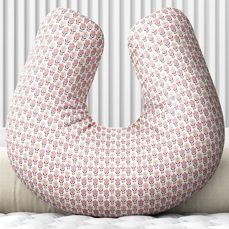 Almofada Amamentação Flores do Campo Rosa