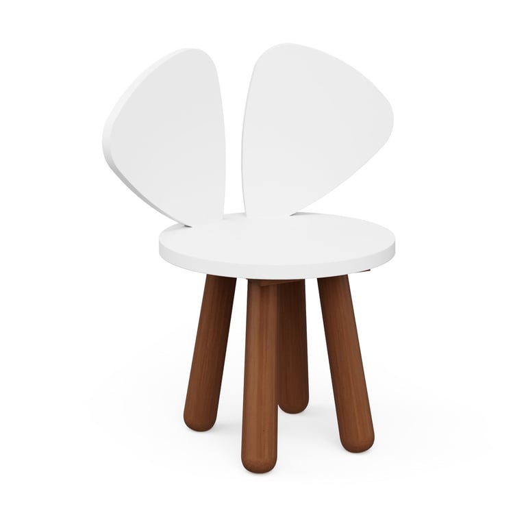 Cadeira Infantil Branco Orelhinhas Auau