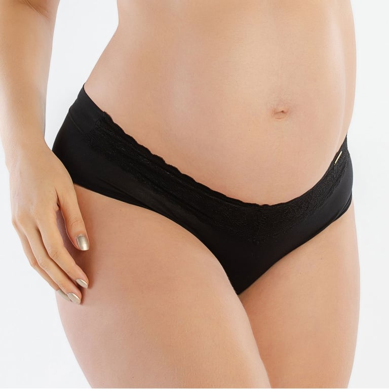 Calcinha Gestante Boxer Preto P