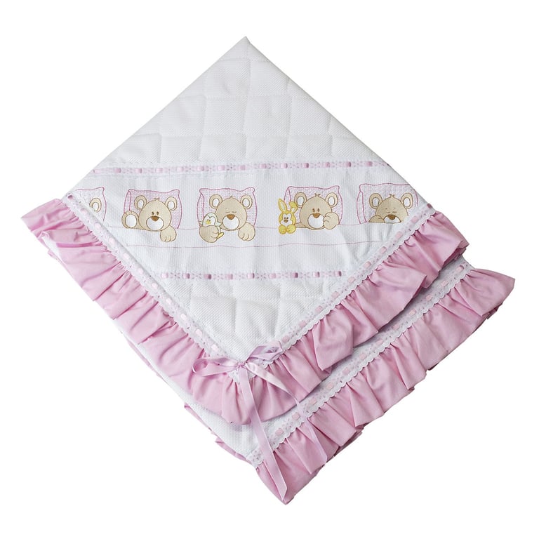 Manta Matelada Ursinha Soneca Rosa 75cm