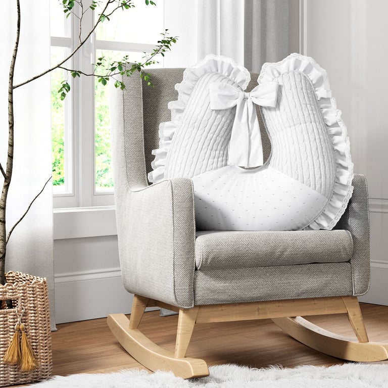 Almofada Amamentação Renda Tricot Luxo Rosa — vista alternativa