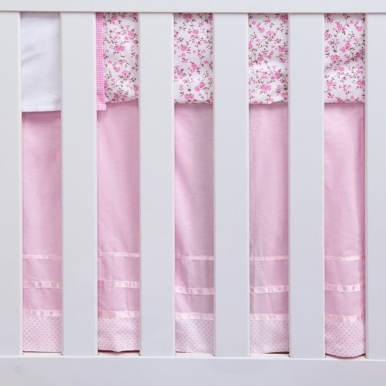 Saia de Berço Coruja Feliz Rosa