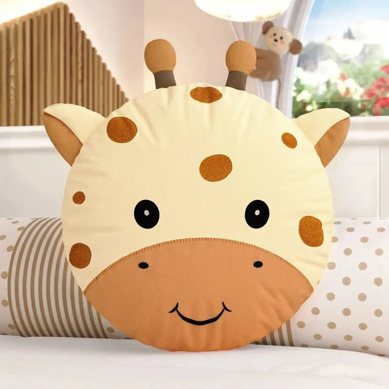 Almofada Redonda Amiguinha Girafa