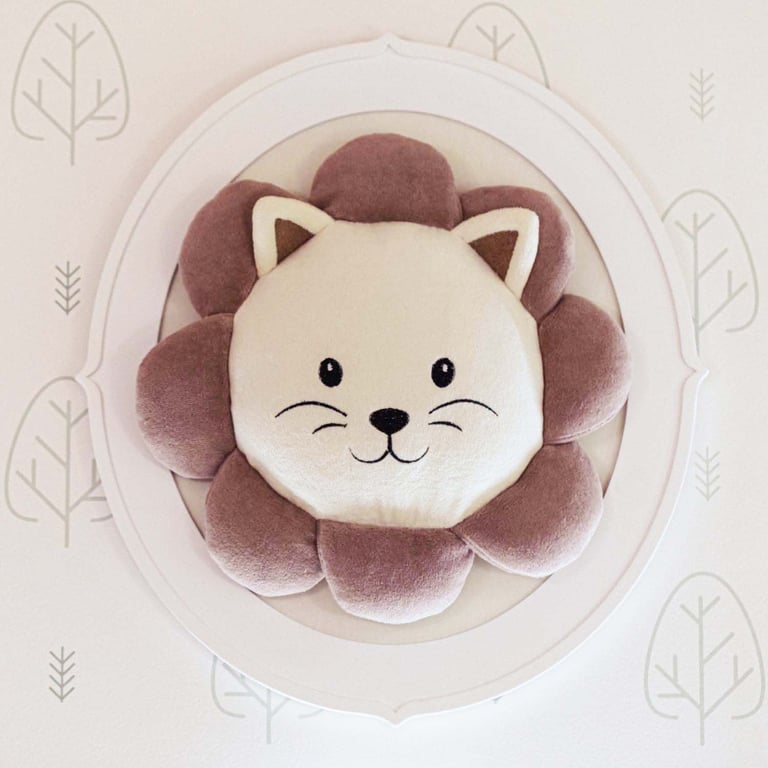 Quadro Cabeça de Leão Amiguinhos Safari 42cm