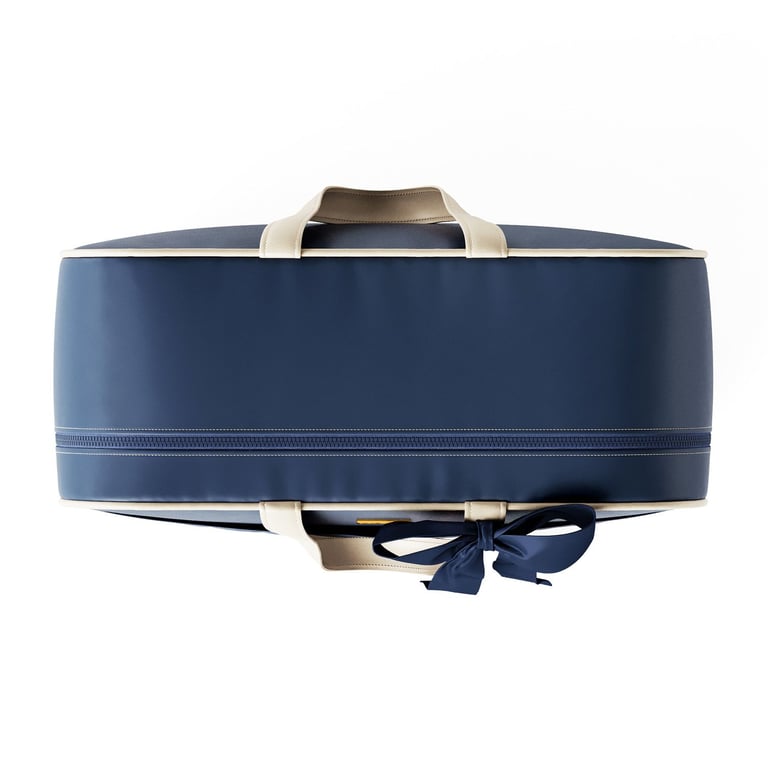 Mala Maternidade Azul Marinho e Bege Luxo 48cm