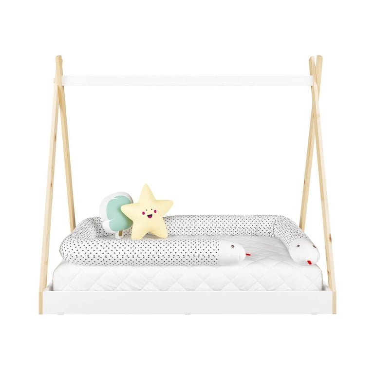 Cama Cabana Montessoriana Madeira/Branco — vista alternativa