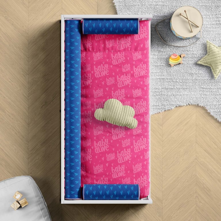 Edredom de Mini Cama Baby Alive Rosa