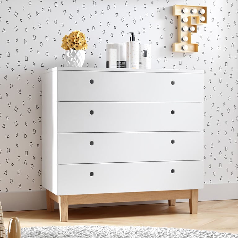 Cômoda Retrô Branco Kim