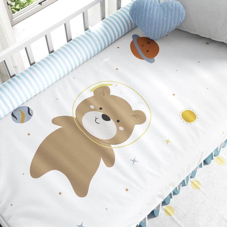 Edredom de Berço Amiguinho Ursinho Astronauta