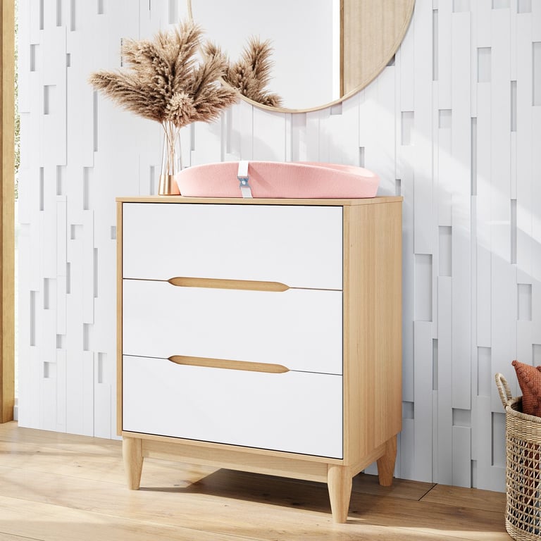 Cômoda Infantil 3 Gavetas Branco Tomi