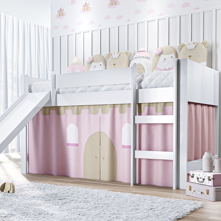 Cortina Tenda para Cama Escorregador Castelinho