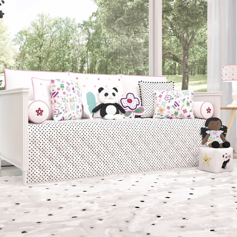 Kit Cama Babá Floral Moderna