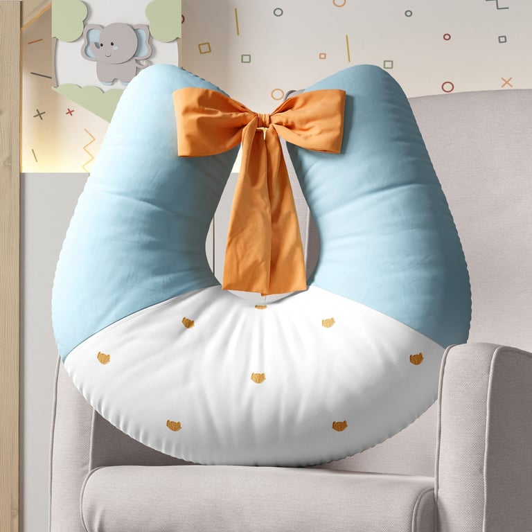 Almofada Amamentação Raposinha Azul e Amarelo — vista alternativa