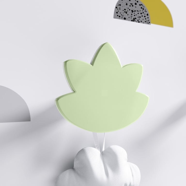 Cabideiro de Parede Folha de Outono Verde