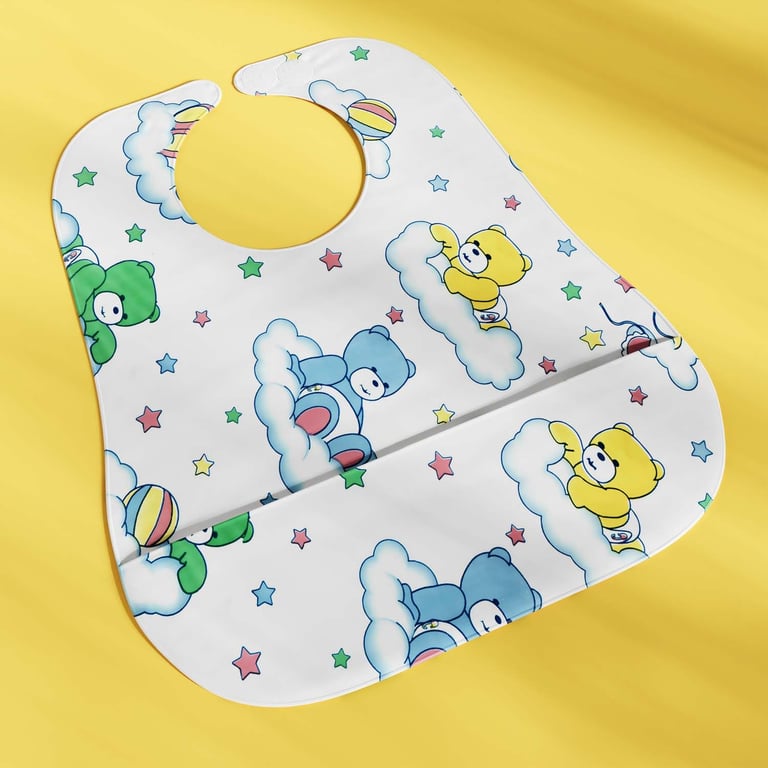 Babador com Bolso Ursinhos nas Nuvens — vista alternativa