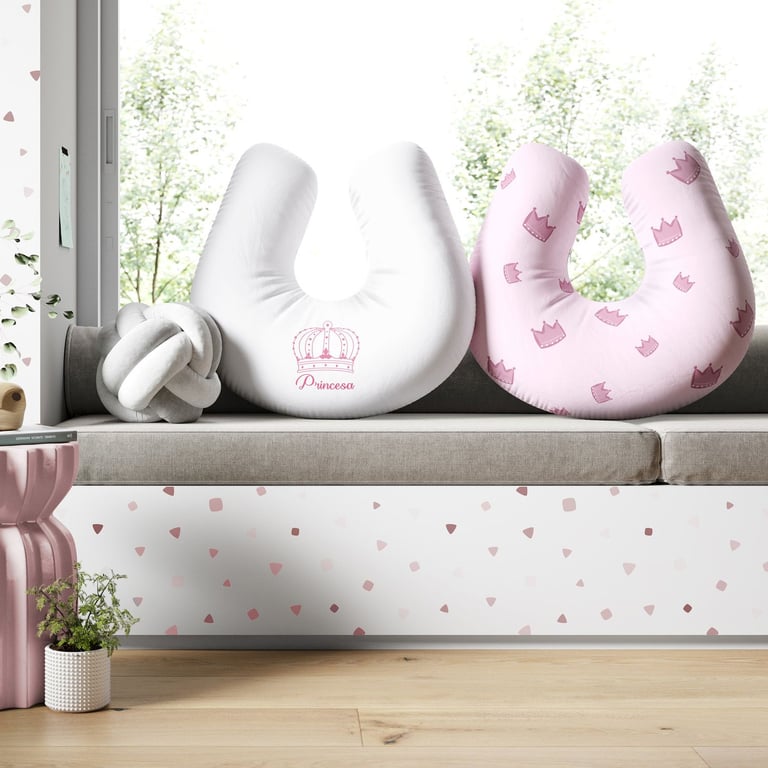 Almofada Amamentação Dupla Face Menina Princesa Rosa — vista alternativa