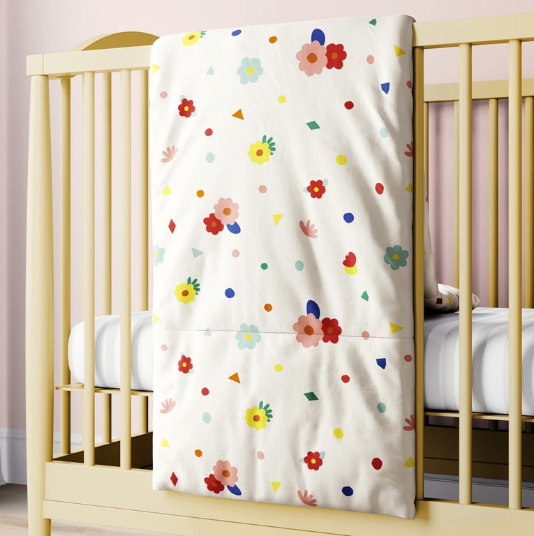 Edredom de Berço Menina Flor