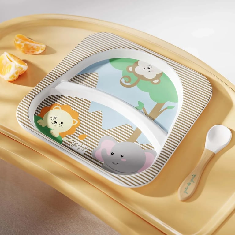 Pratinho com Divisórias Amiguinhos Safári
