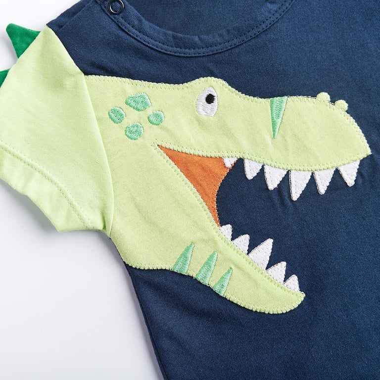 Macacão Curto Dino Azul Marinho — vista alternativa