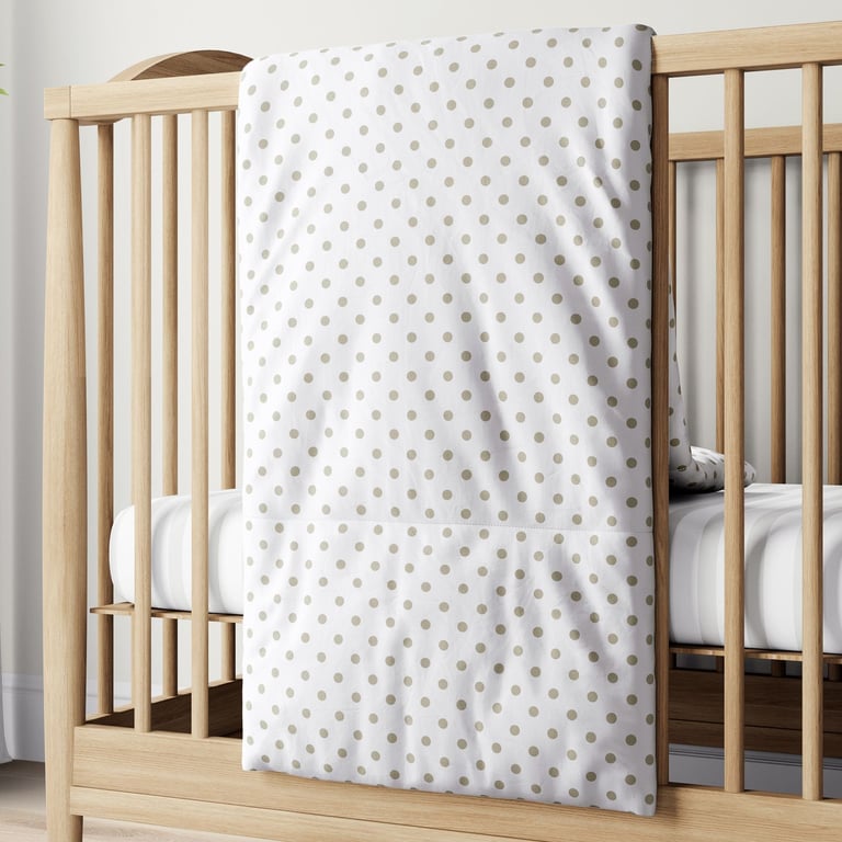 Edredom de Berço Petit Poá Branco e Rosa