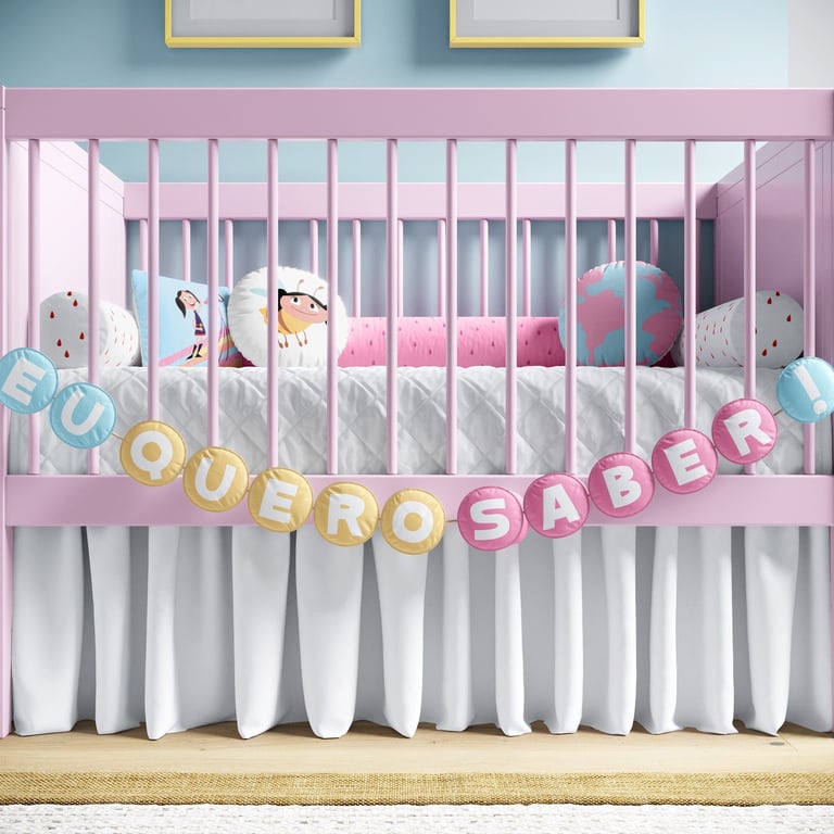 Varal Decorativo O Show da Luna Eu Quero Saber 1,60m